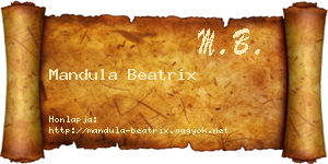 Mandula Beatrix névjegykártya